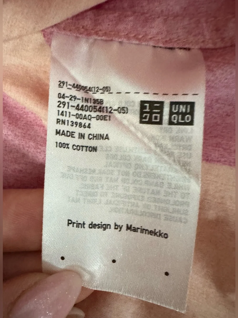 Uniqlo × Marimekko Women's A-Line Sleeveless Dress Pink Size L - Picture 7 of 9